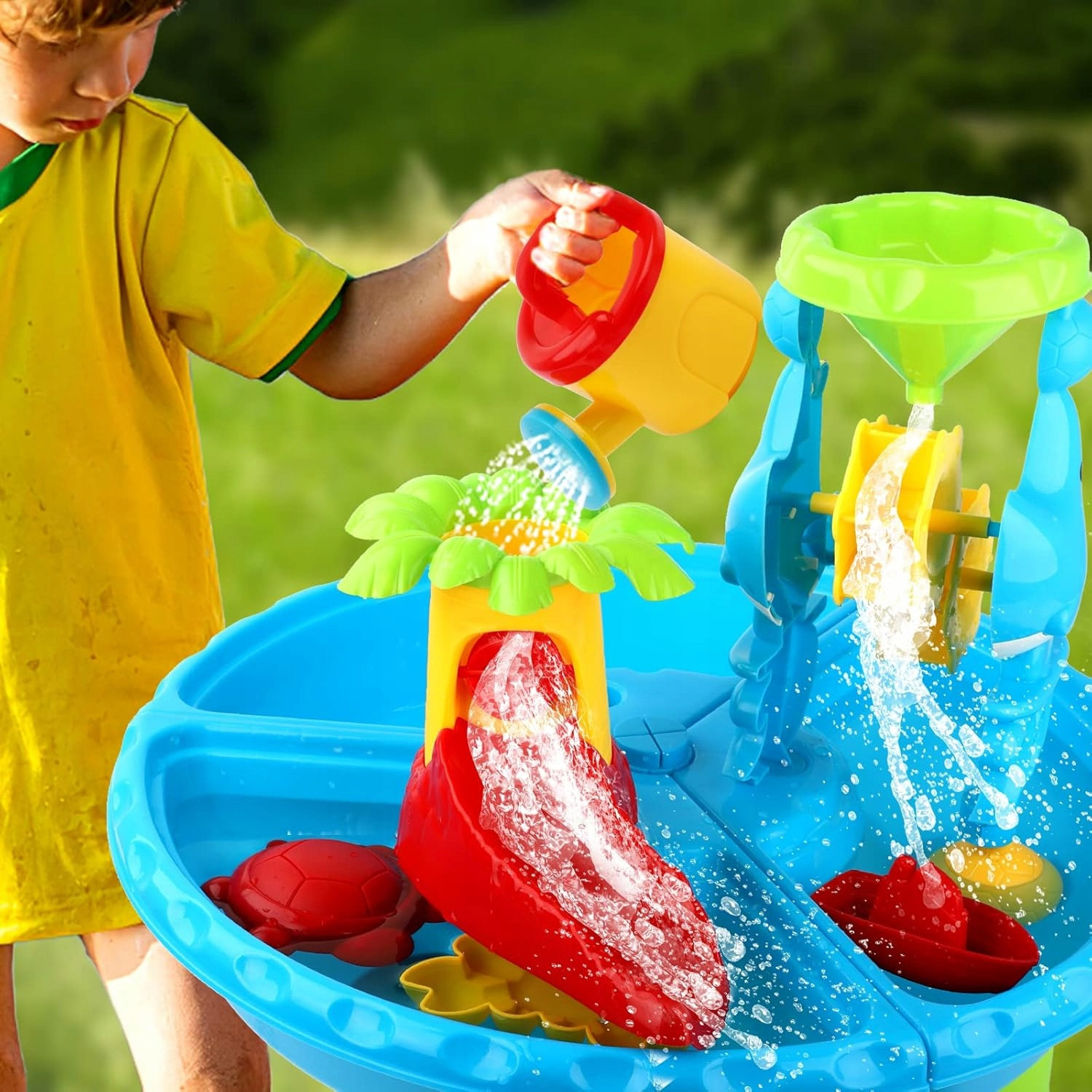 WOOPIE Water Table 2 in 1 Sandbox with Chair Aquapark with Dolphin - Slika 2
