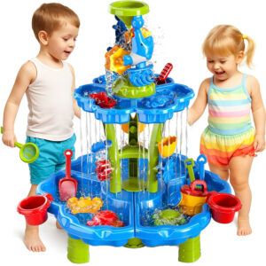 WOOPIE Water Table 2 in 1 Sandbox Fountain XXL Aquapark with Dolphin