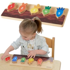 MASTERKIDZ Wooden Educational Patch – Numbers, Colors and Vegetables