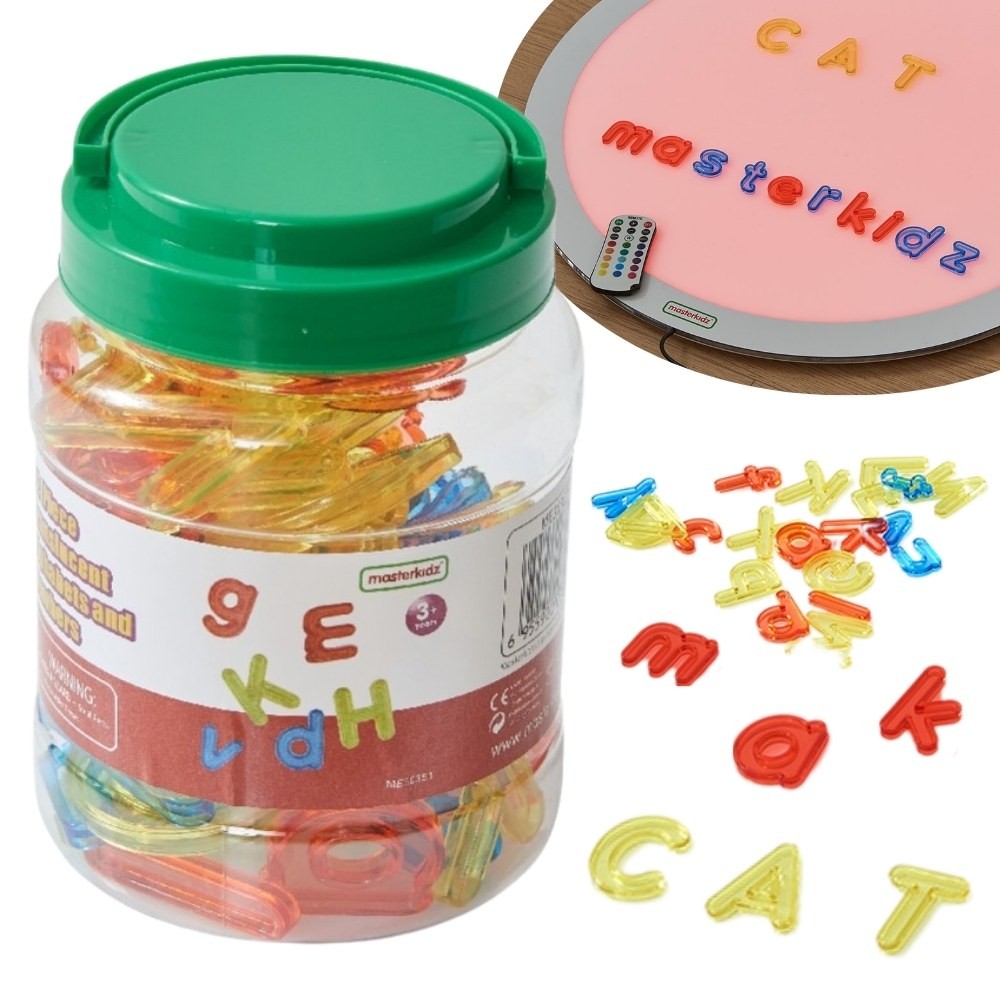 MASTERKIDZ Transparent Alphabet 52 Colored Letters for LED Panels