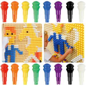 MASTERKIDZ Colorful Pegs for Science Board 512 Pieces 8 Colors