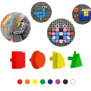 MASTERKIDZ Geometric Elements 8 Colors 256 pcs STEM Board Accessories