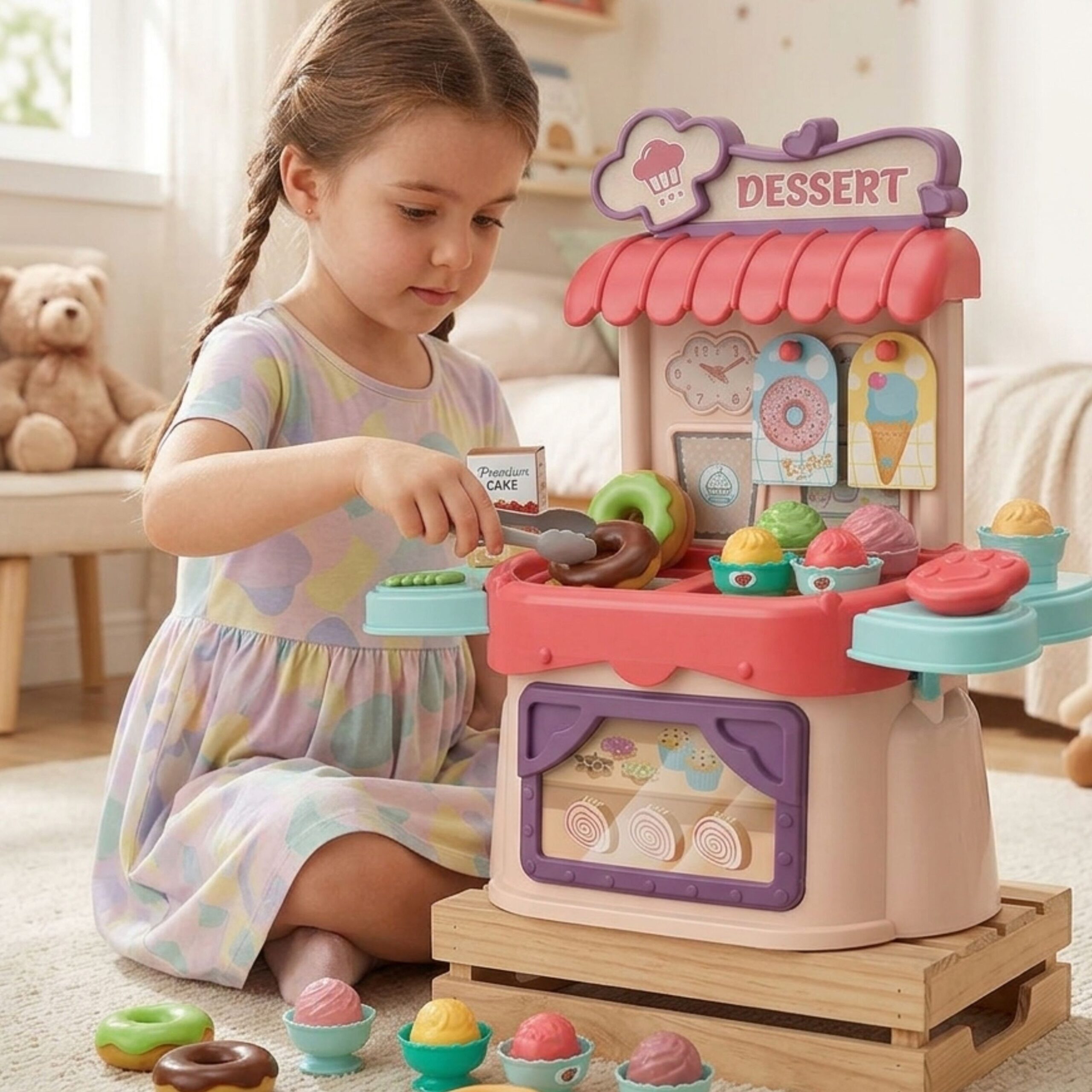 WOOPIE Ice Cream Parlor Confectionery Suitcase Backpack Ice Cream Shop 3in1 Set 25 pcs. - Slika 3