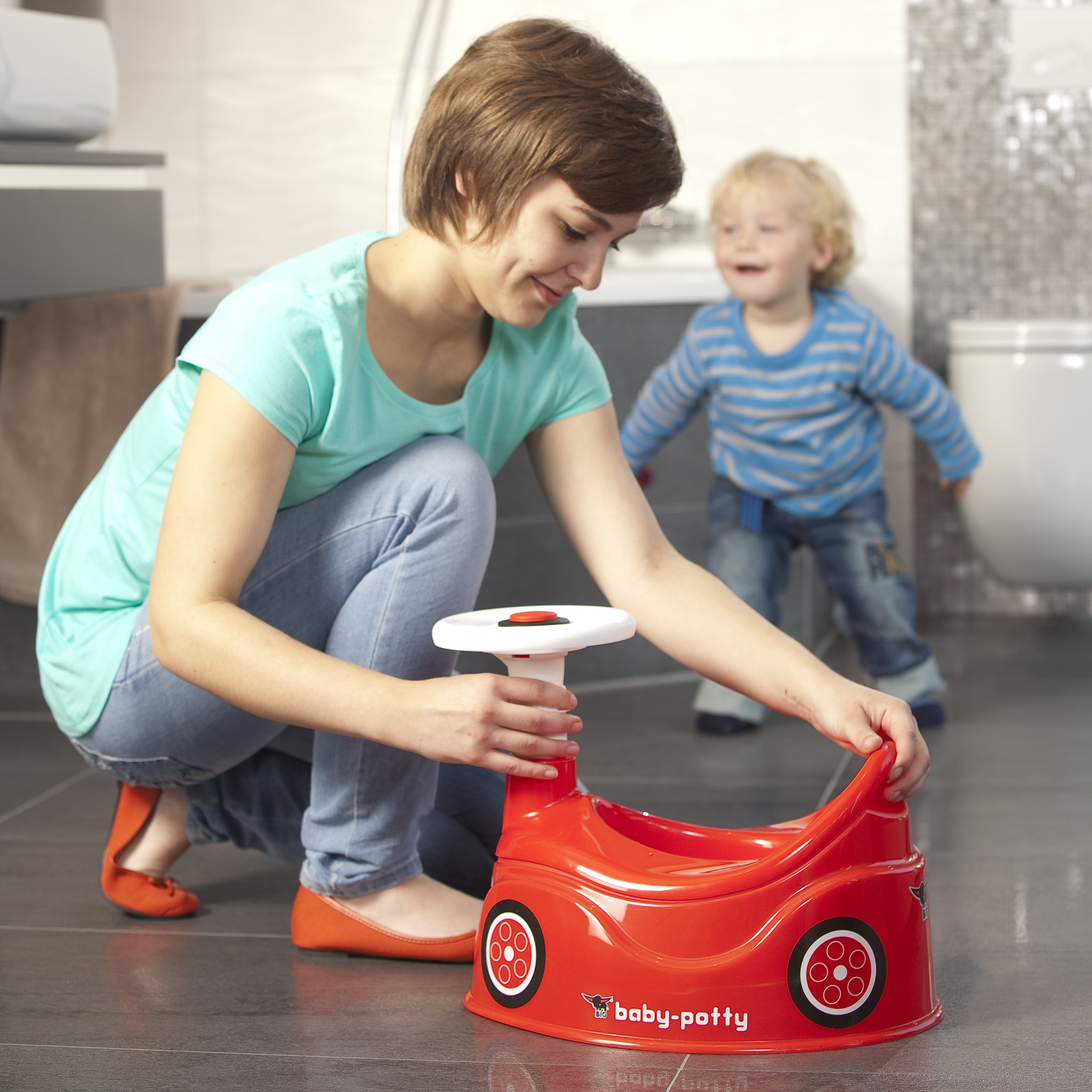 BIG Potty New Bobby Car Toy Car Steering Wheel - Slika 3