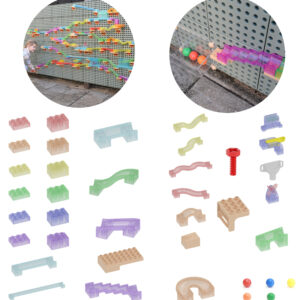 MASTERKIDZ Ball Track Construction Set STEM Board 209 pieces