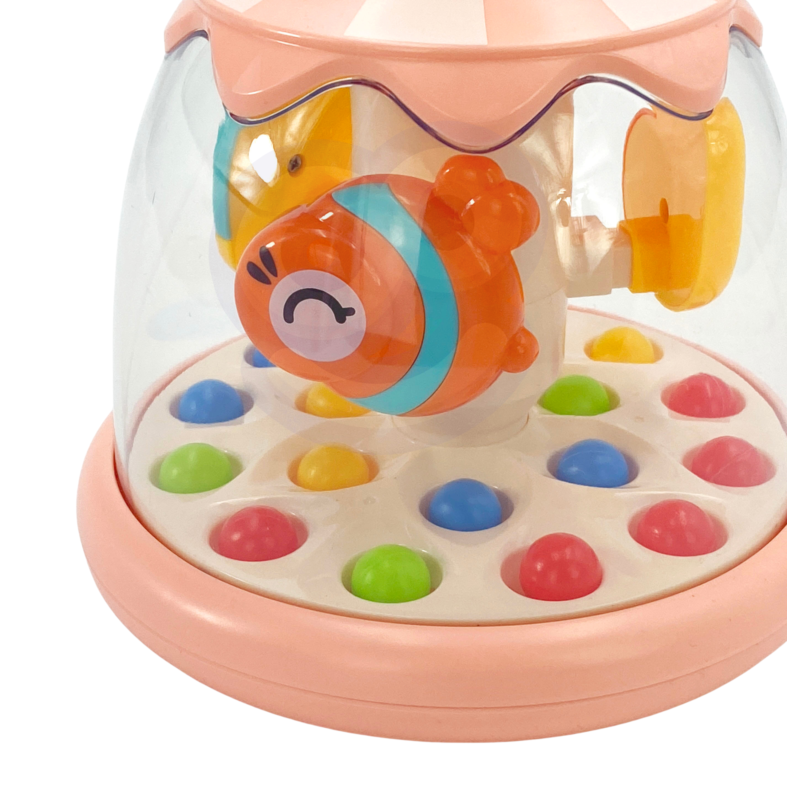 WOOPIE BABY Colorful Animals Pink Spinning Top with Balls Carousel - Slika 7