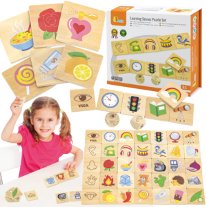 VIGA Educational Game Sorting Senses Puzzle 37 pcs Montessori
