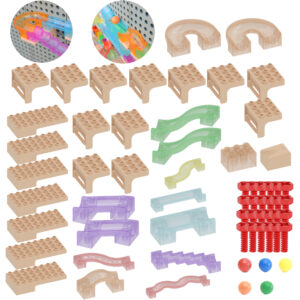 MASTERKIDZ Construction Set Ball Track for STEM Board 63 pcs.