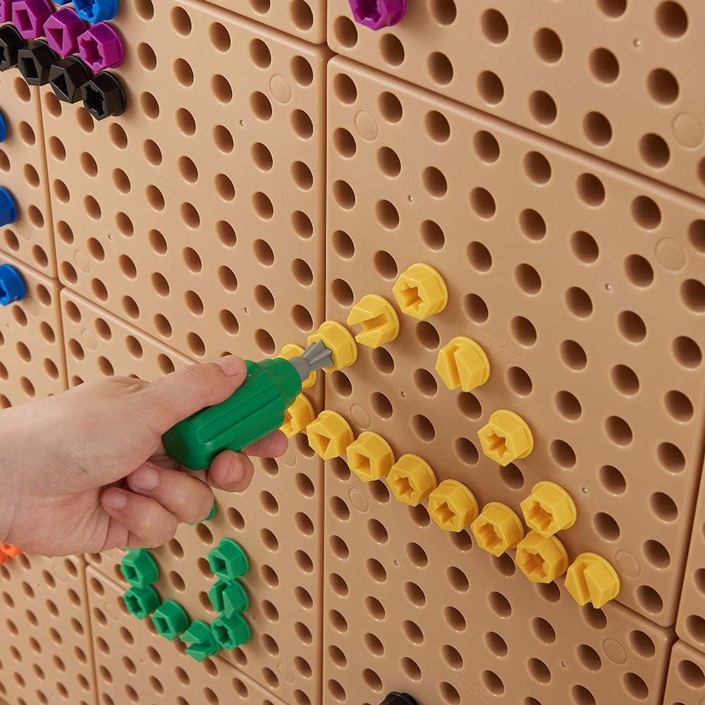 MASTERKIDZ Colorful Screws 5 Shapes for STEM Creative Board 512 Pieces Mix Colors - Slika 5