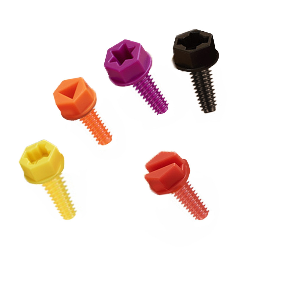 MASTERKIDZ Colorful Screws 5 Shapes for STEM Creative Board 512 Pieces Mix Colors - Slika 8