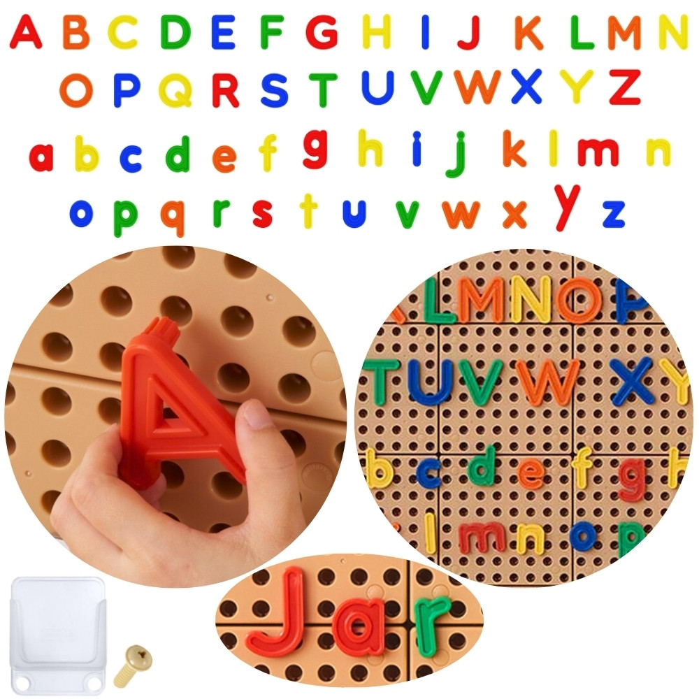 MASTERKIDZ Alphabet Letter Set (Capital and Small) for STEM Wall Panels 122 pcs.