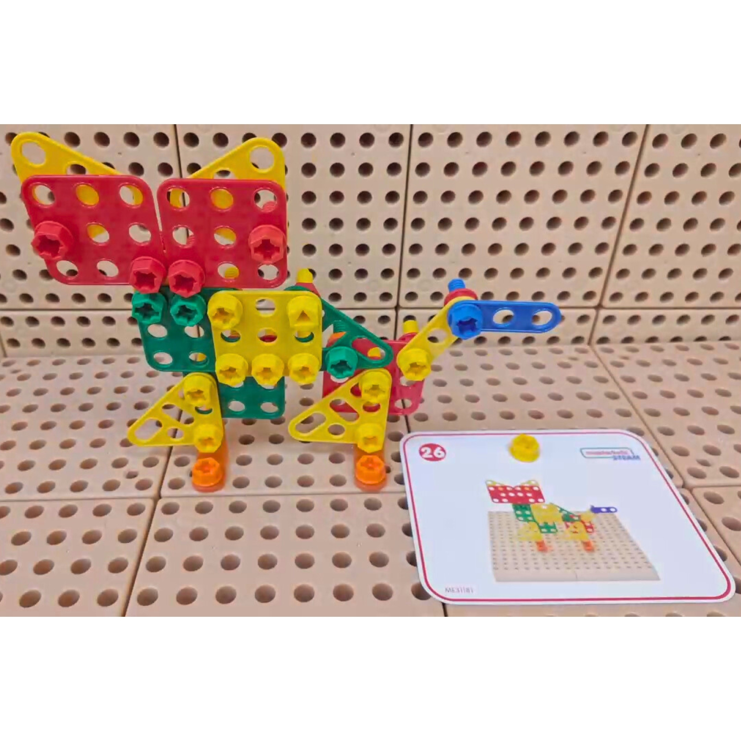 MASTERKIDZ Set of Geometric Shapes Blocks for STEM Wall Panels 260 pcs. - Slika 2
