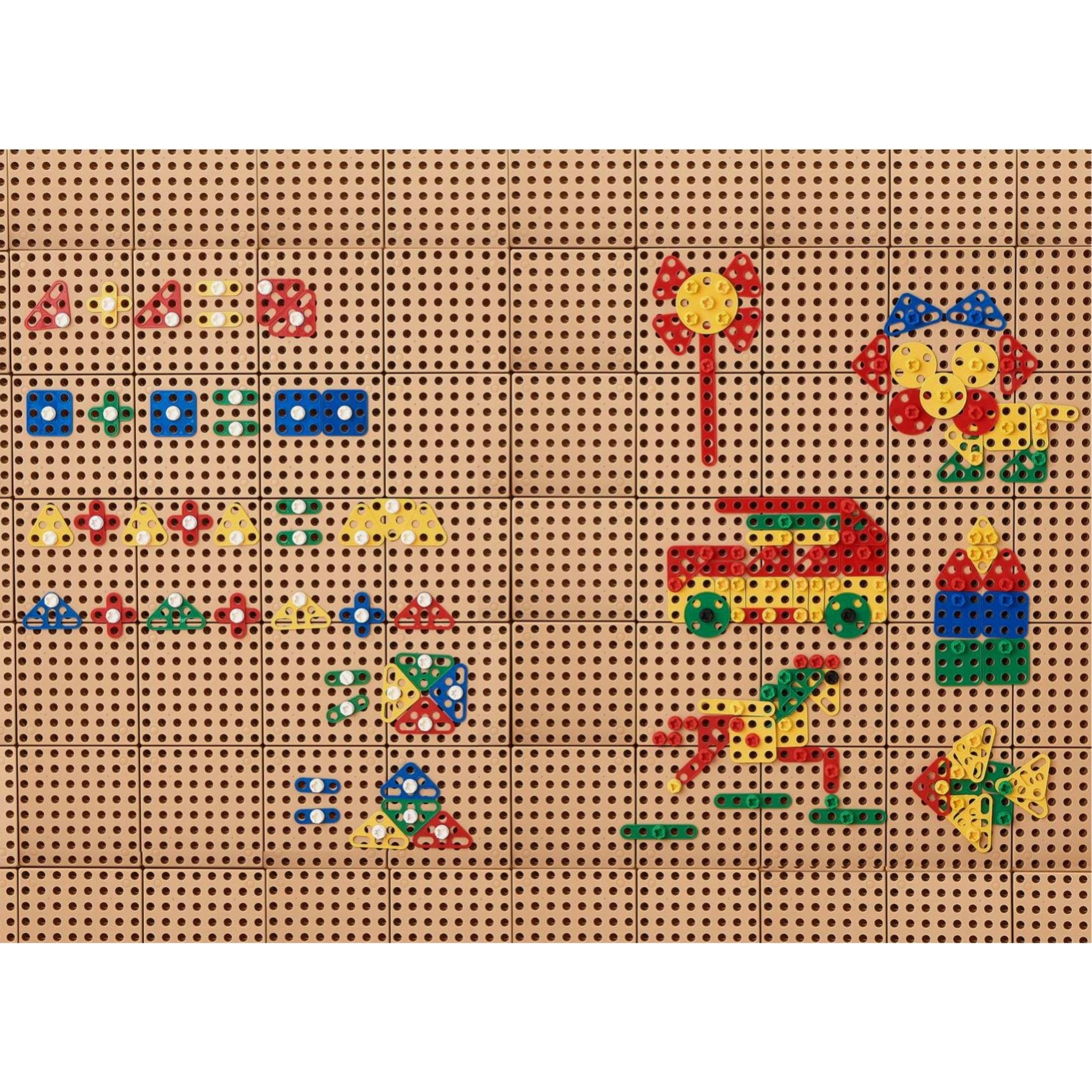 MASTERKIDZ Set of Geometric Shapes Blocks for STEM Wall Panels 260 pcs. - Slika 5
