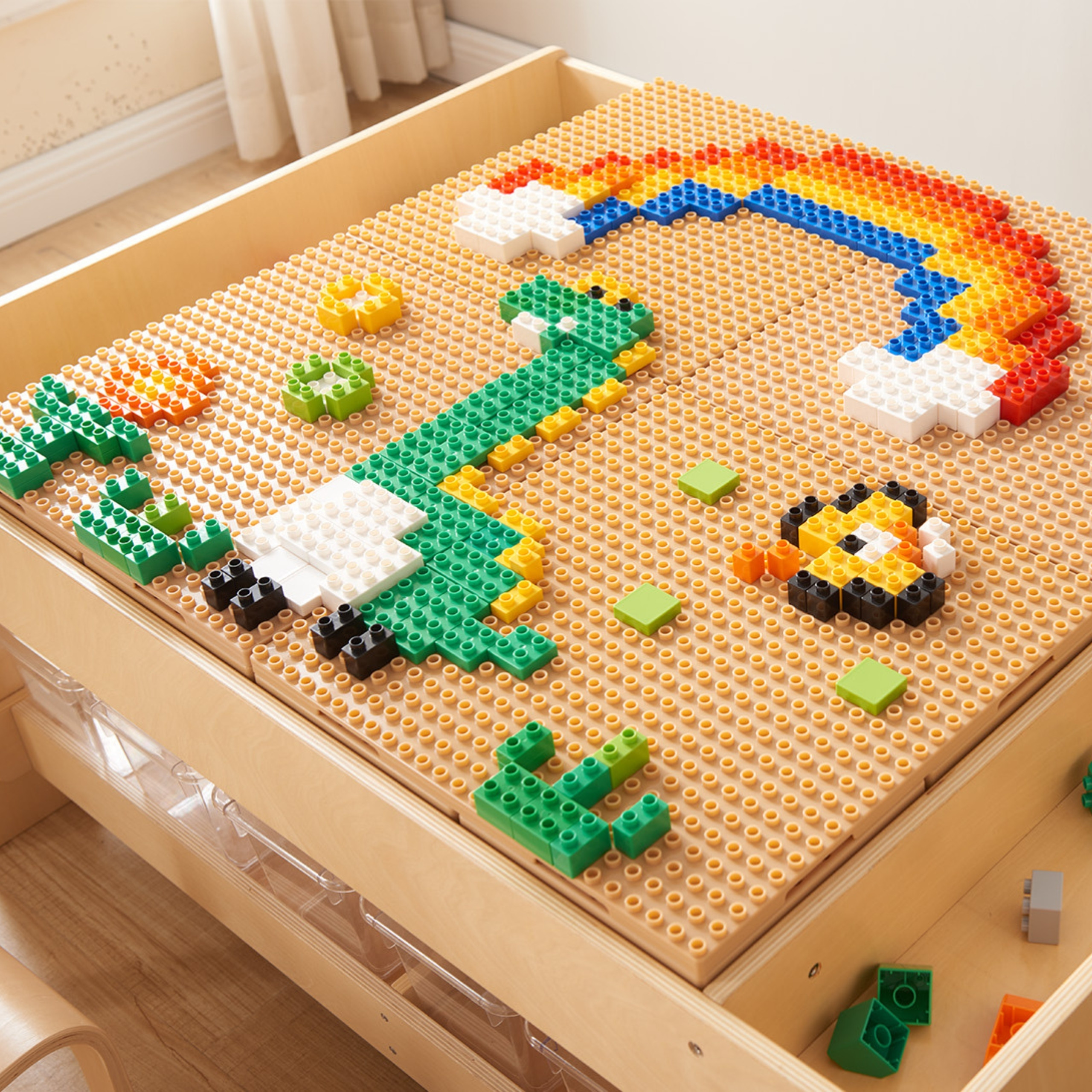 MASTERKIDZ Set of 4 Panel Overlays for Building with Small Blocks - Slika 2