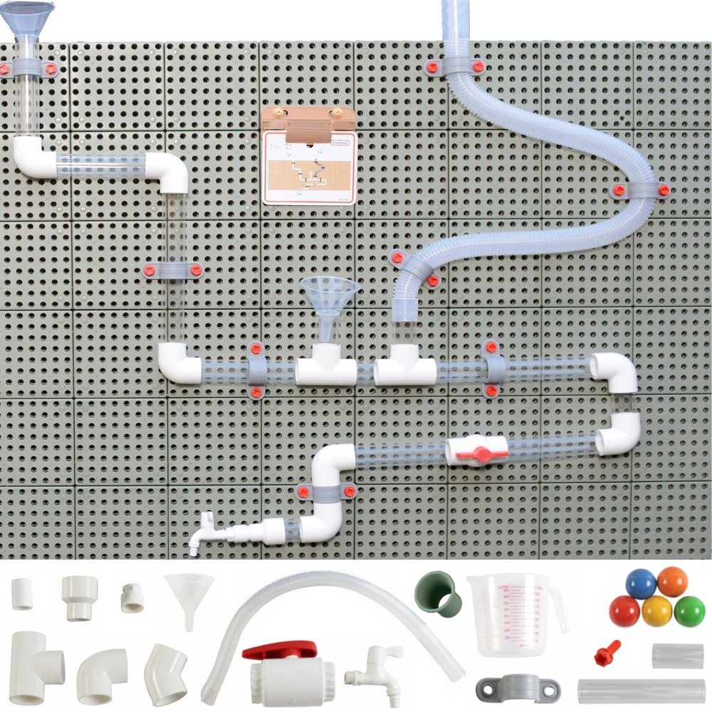 MASTERKIDZ STEM Board Pipe System 84 Pieces Ball Track