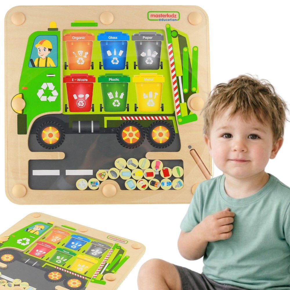 MASTERKIDZ magnetska ploča Waste Sorting Montessori Recycling kamion