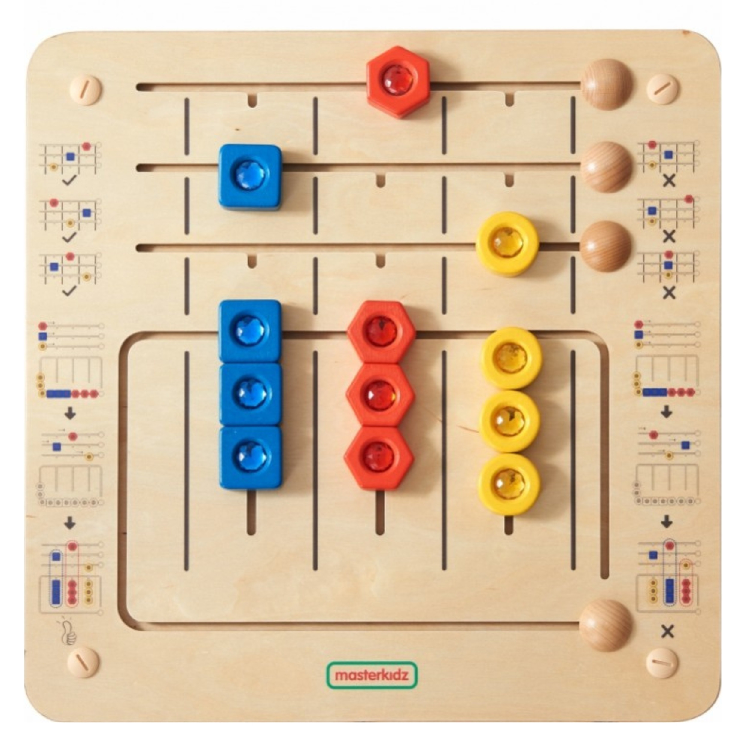 MASTERKIDZ Diamond Sorting Puzzle - Montessori Educational Wall Board