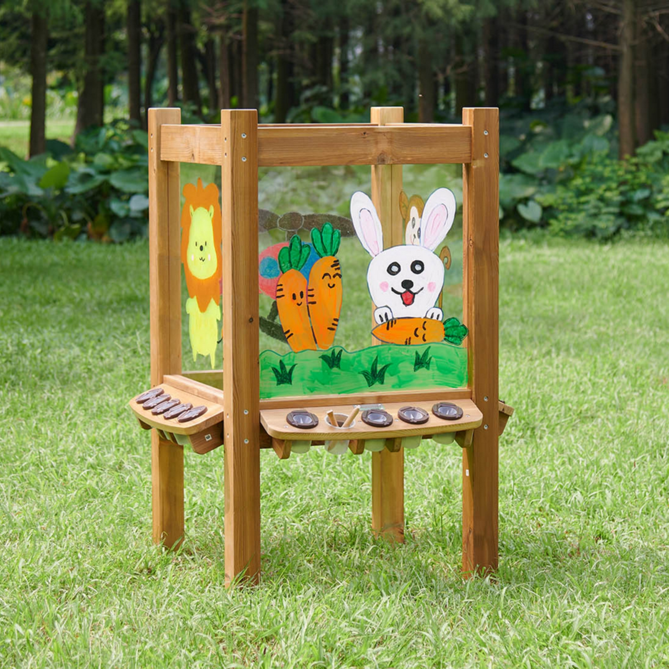 MASTERKIDZ 4-Sided Transparent Acrylic Paintable ploča + čašice