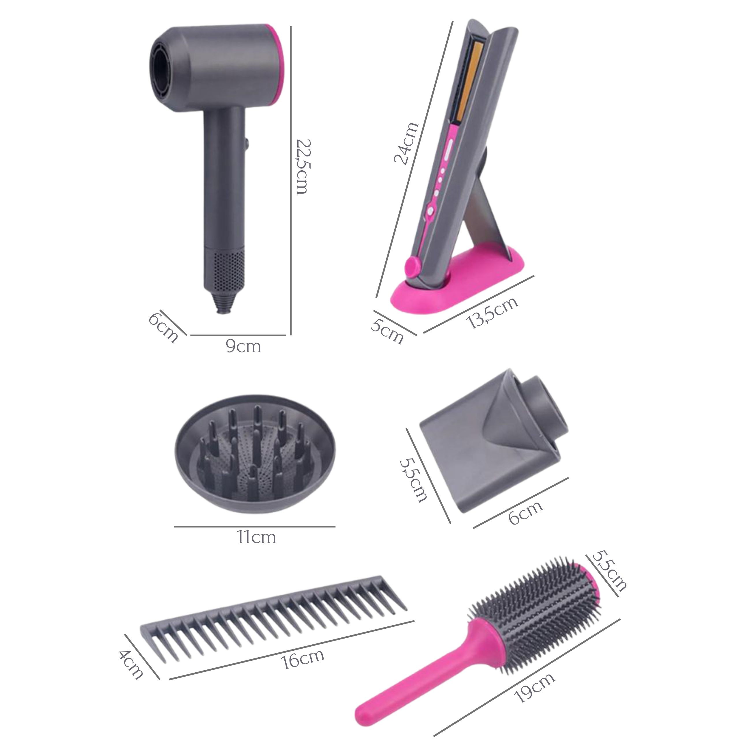 WOOPIE Little Hairdresser's Set Hair Dryer Straightener Accessories - Slika 8