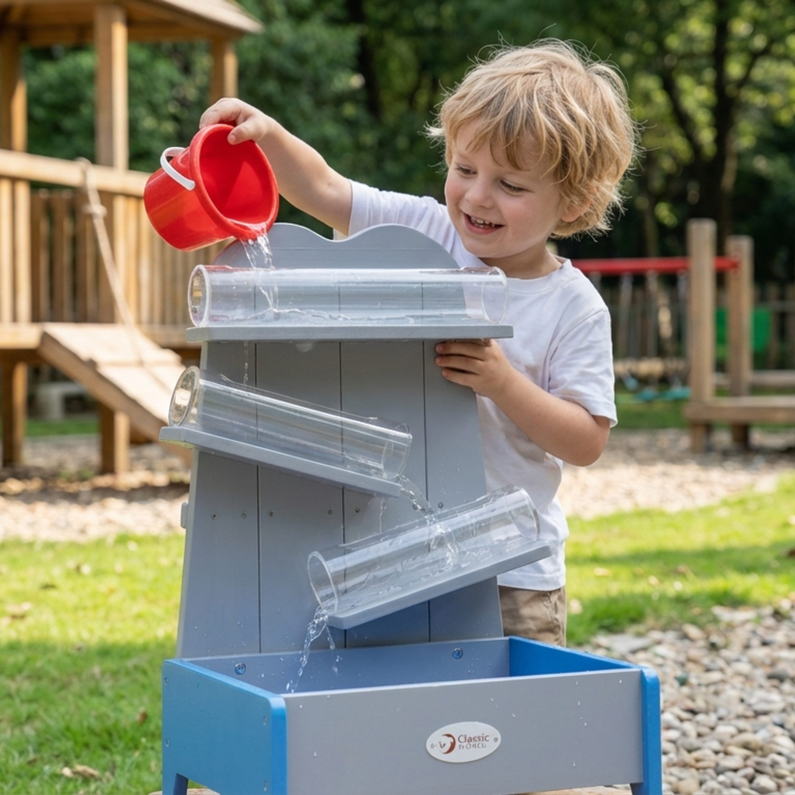 CLASSIC WORLD EDU Wooden Water Cascade Track with Pipes and Tank - Slika 3