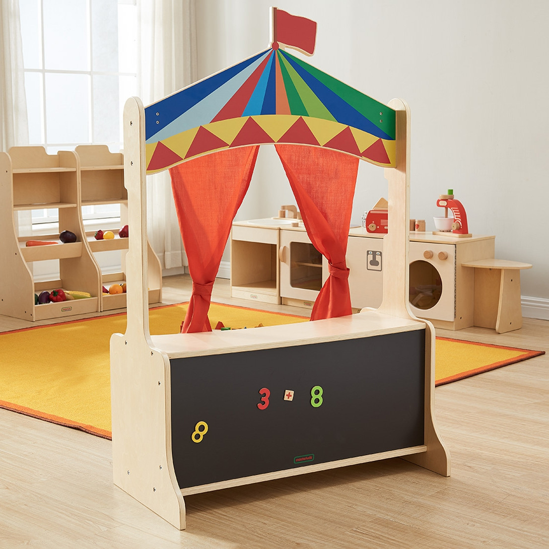 MASTERKIDZ drveni Puppet Theatre trgovina Stall - Slika 3