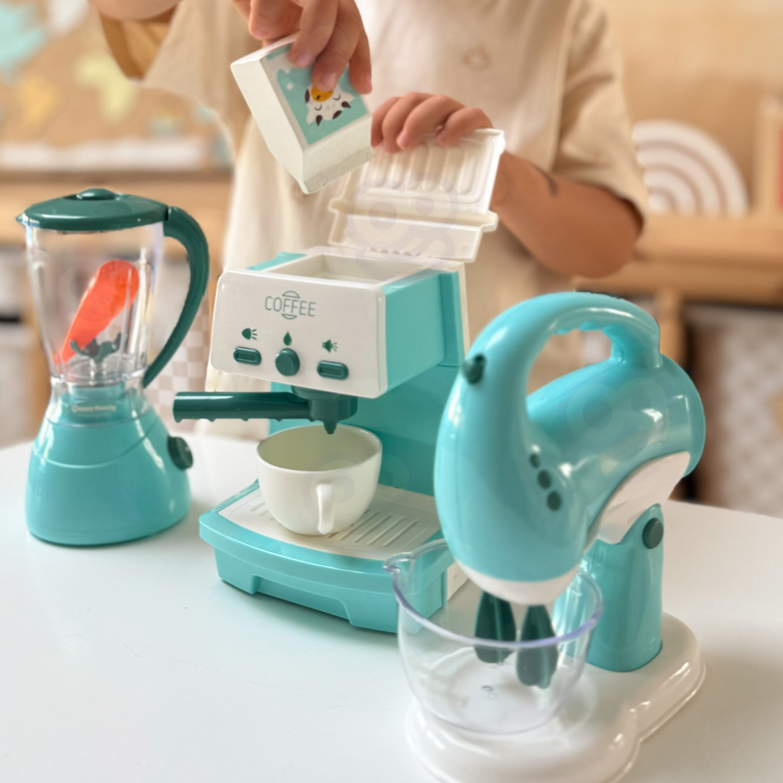WOOPIE 3-in-1 Household Appliances Set: Coffee Maker, Mixer, Blender, Sound and Light Effects - Slika 3