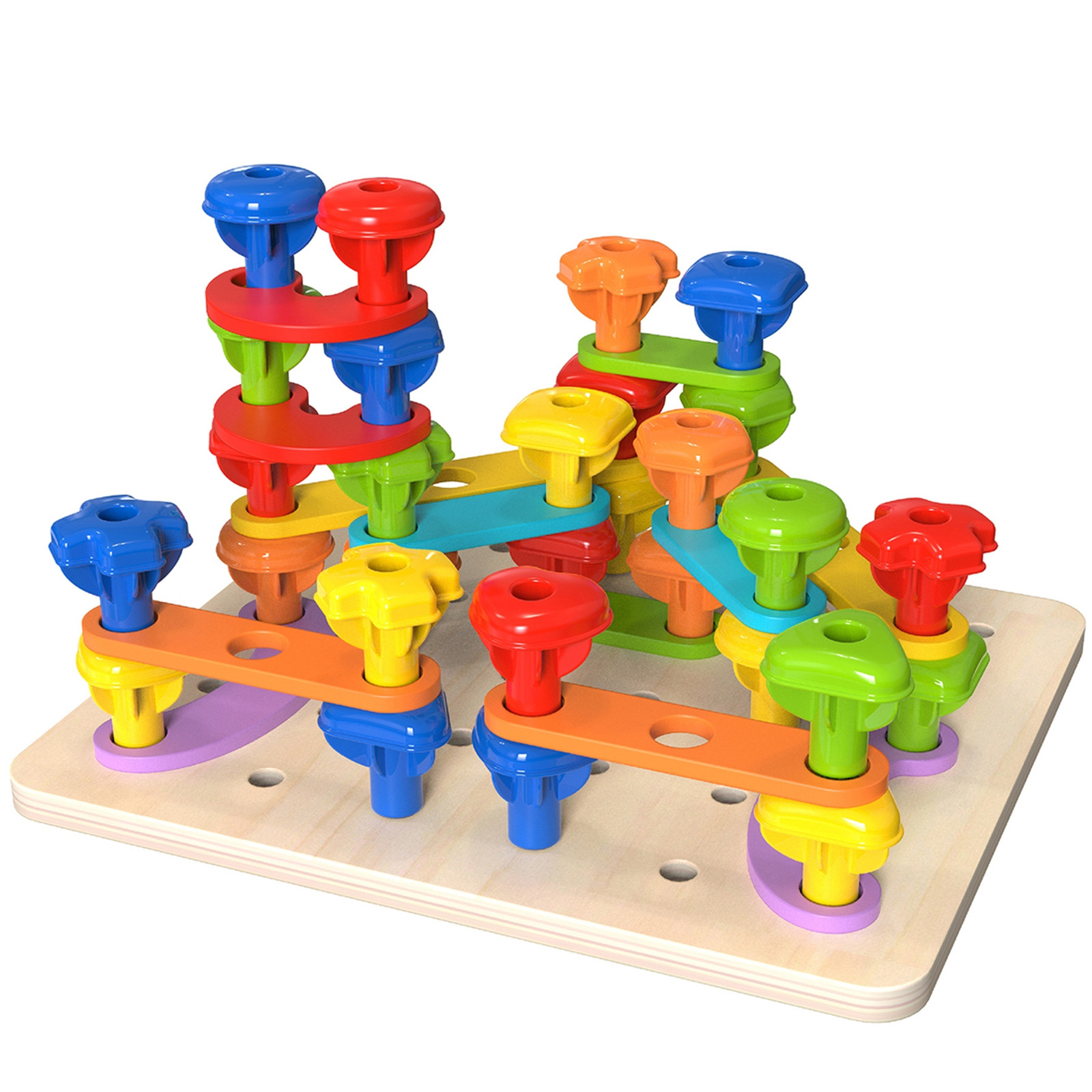 TOOKY igračka Multifunctional ploča set Colored Screws Learning Shapes - Slika 4