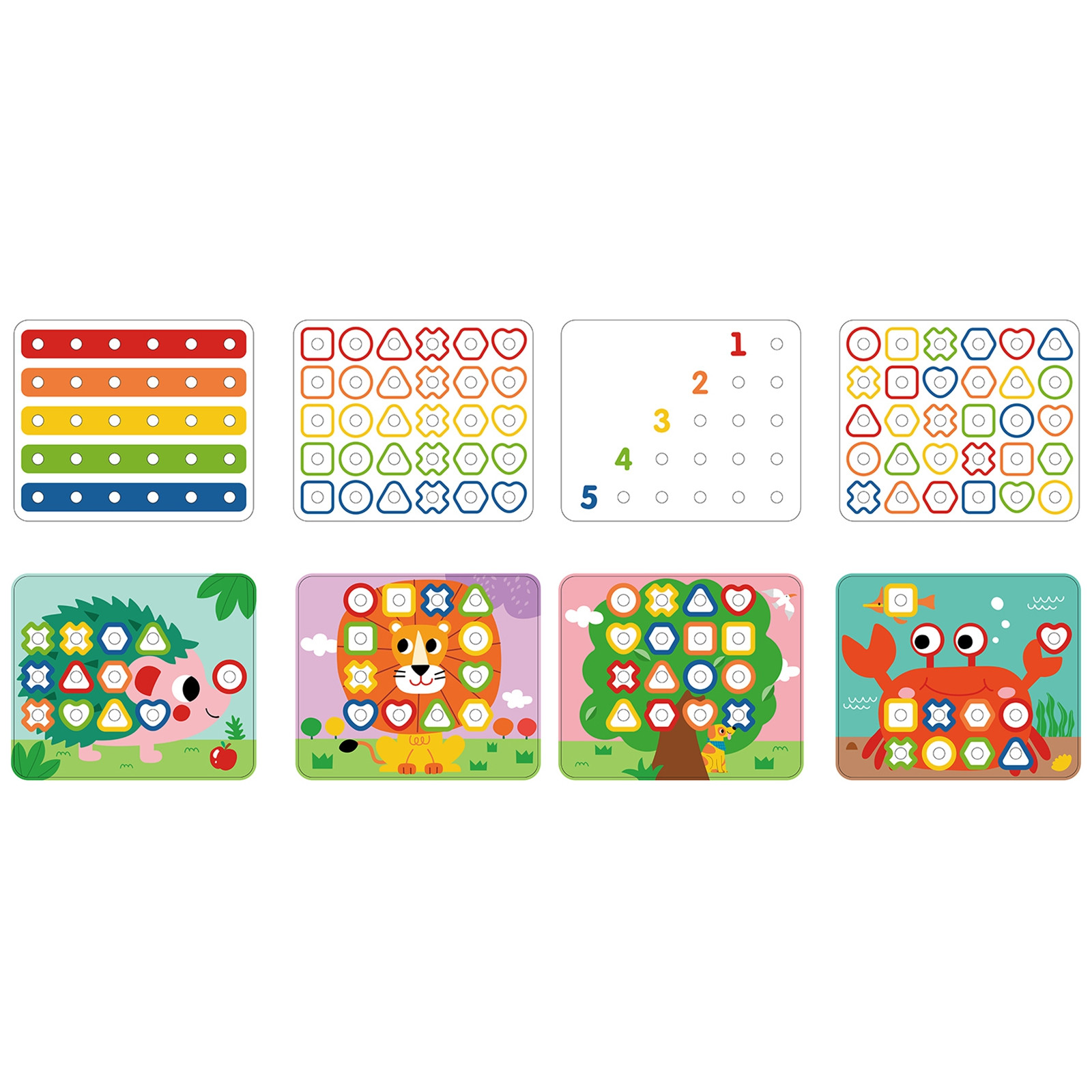 TOOKY igračka Multifunctional ploča set Colored Screws Learning Shapes - Slika 6