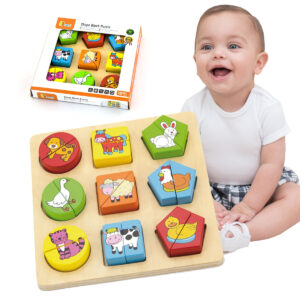 VIGA edukativni drveni životinja Puzzles