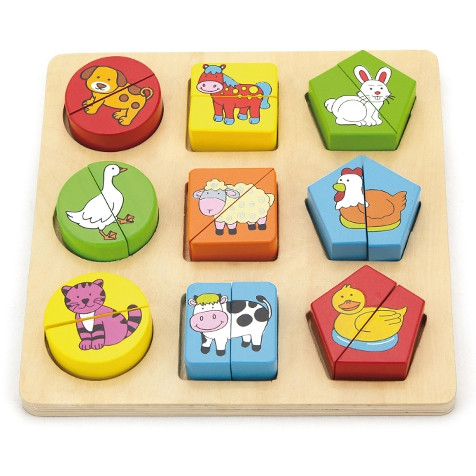 VIGA edukativni drveni životinja Puzzles - Slika 5