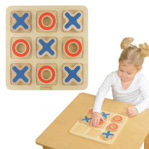 MASTERKIDZ Tic-Tac-Toe Wooden Game for Kids Logical Puzzle