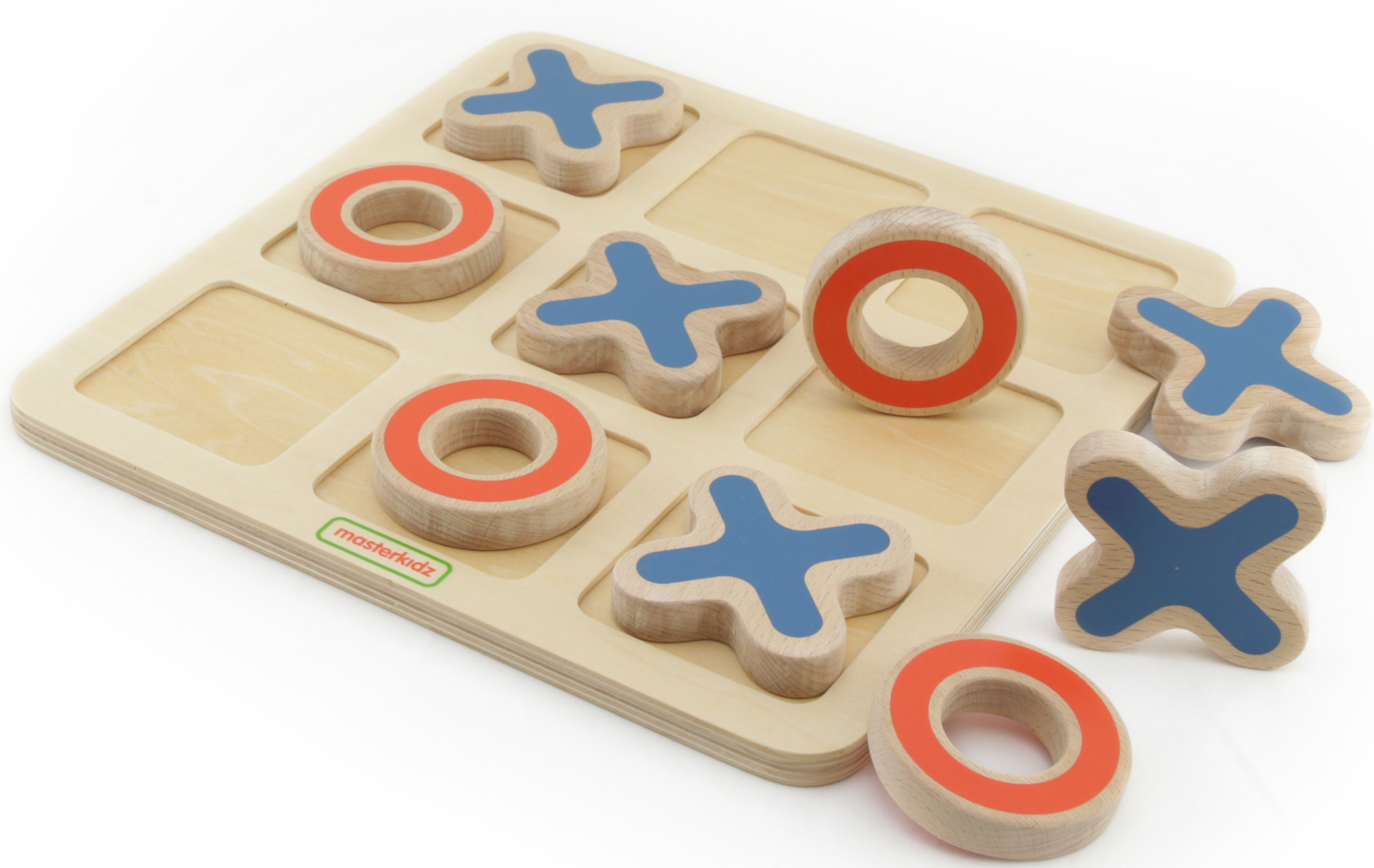 MASTERKIDZ Tic-Tac-Toe Wooden Game for Kids Logical Puzzle - Slika 2