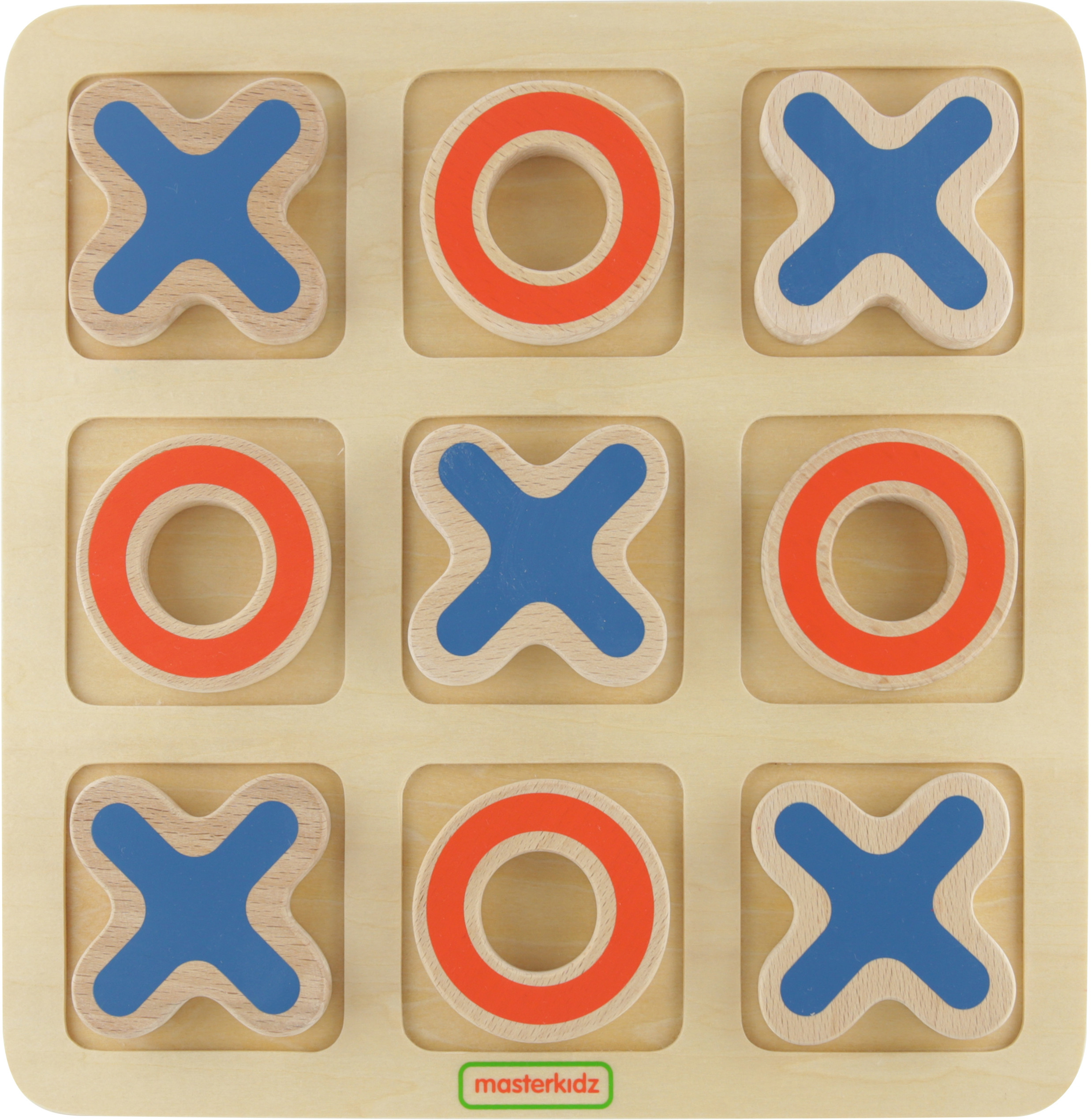 MASTERKIDZ Tic-Tac-Toe Wooden Game for Kids Logical Puzzle - Slika 3