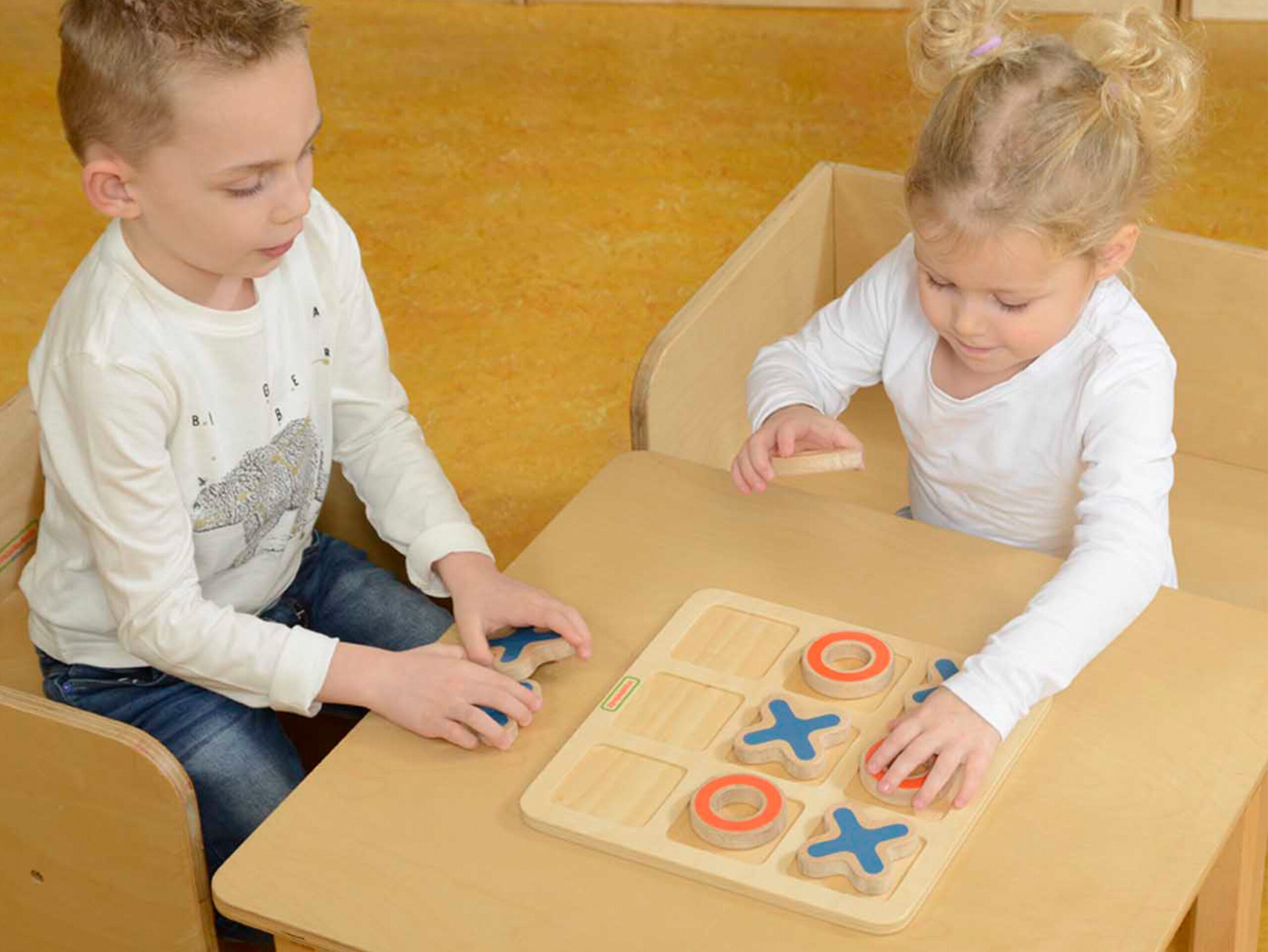 MASTERKIDZ Tic-Tac-Toe Wooden Game for Kids Logical Puzzle - Slika 6
