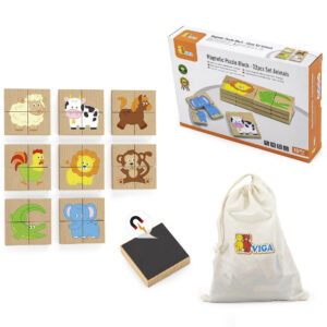 VIGA drveni magnetski puzzle životinje slagalica FSC Certified