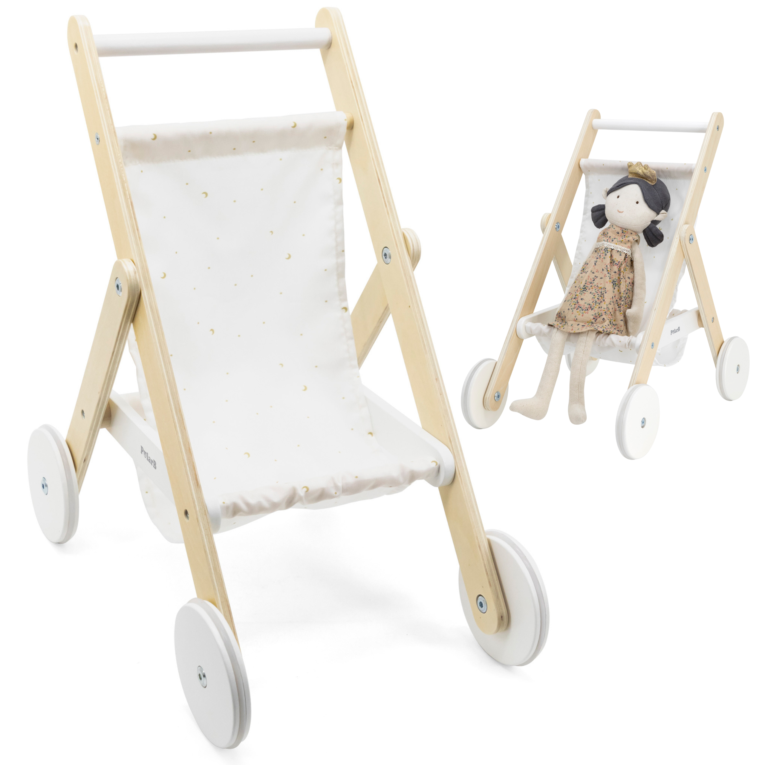 VIGA PolarB Wooden Doll Stroller