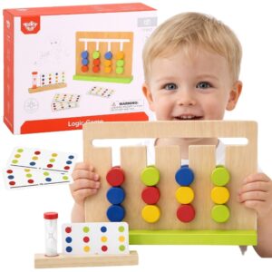 TOOKY TOY Logical Game Time Puzzle Colors 30 Patterns 18 pcs.
