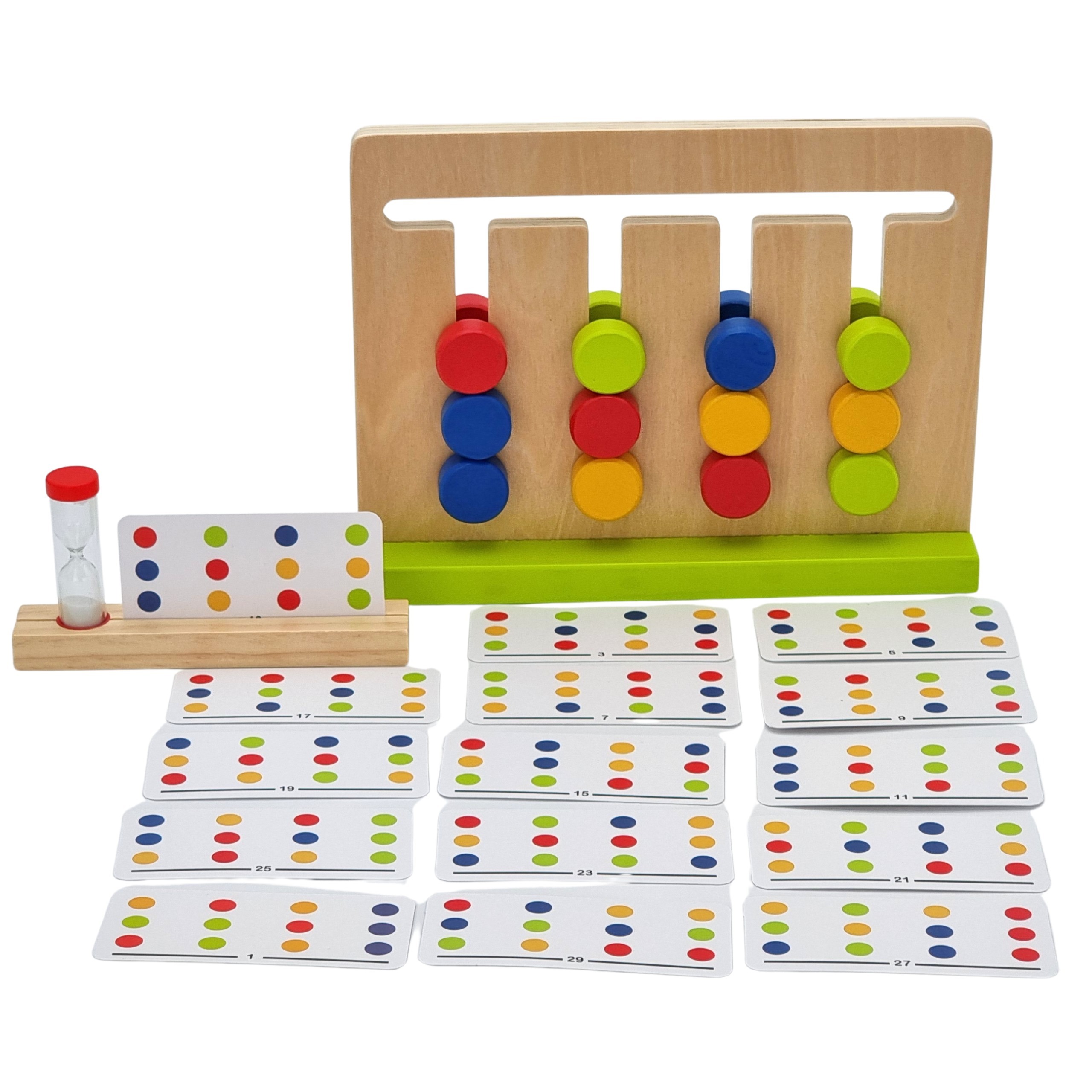 TOOKY TOY Logical Game Time Puzzle Colors 30 Patterns 18 pcs. - Slika 6