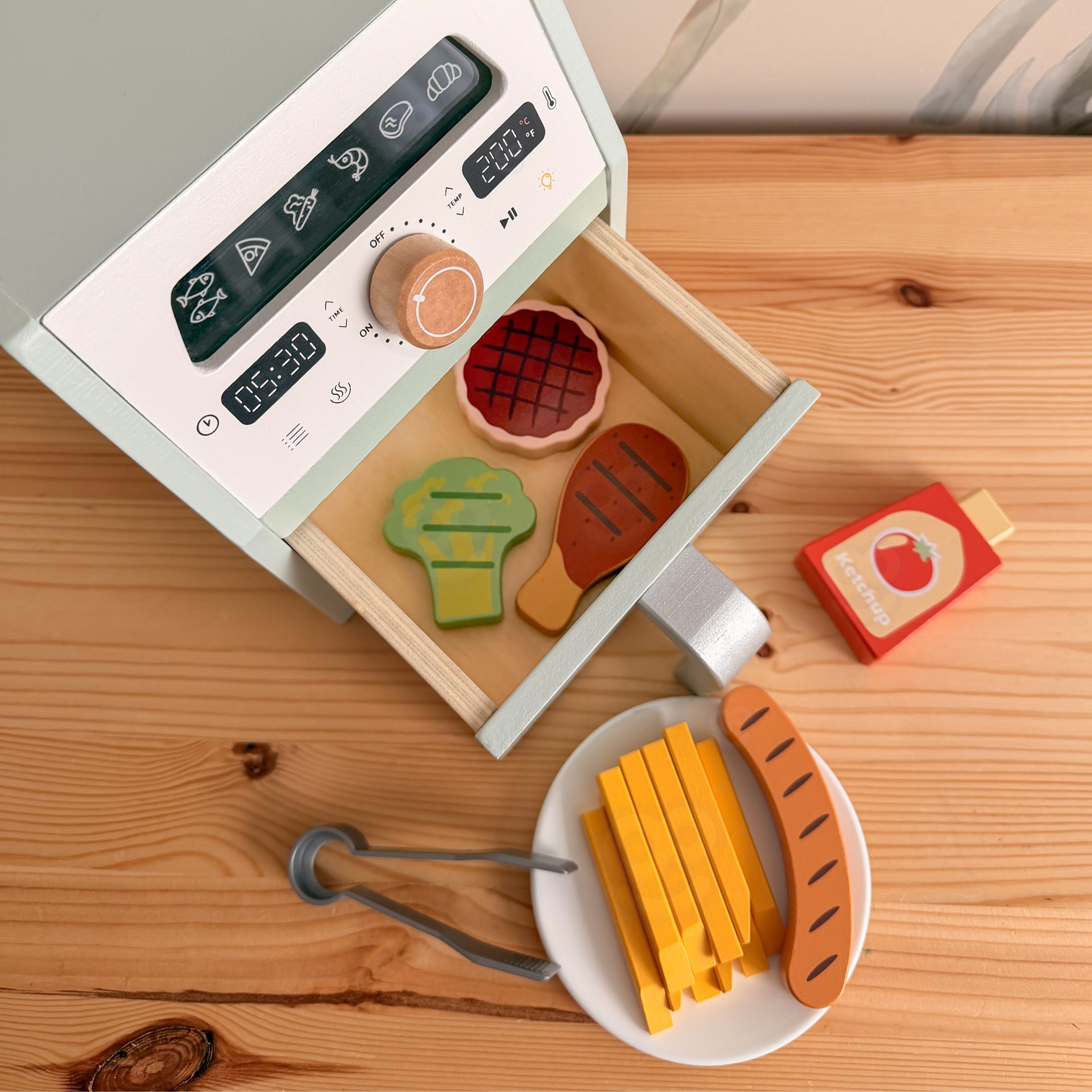 TOOKY TOY Wooden Air Fryer Air Fryer - Slika 2