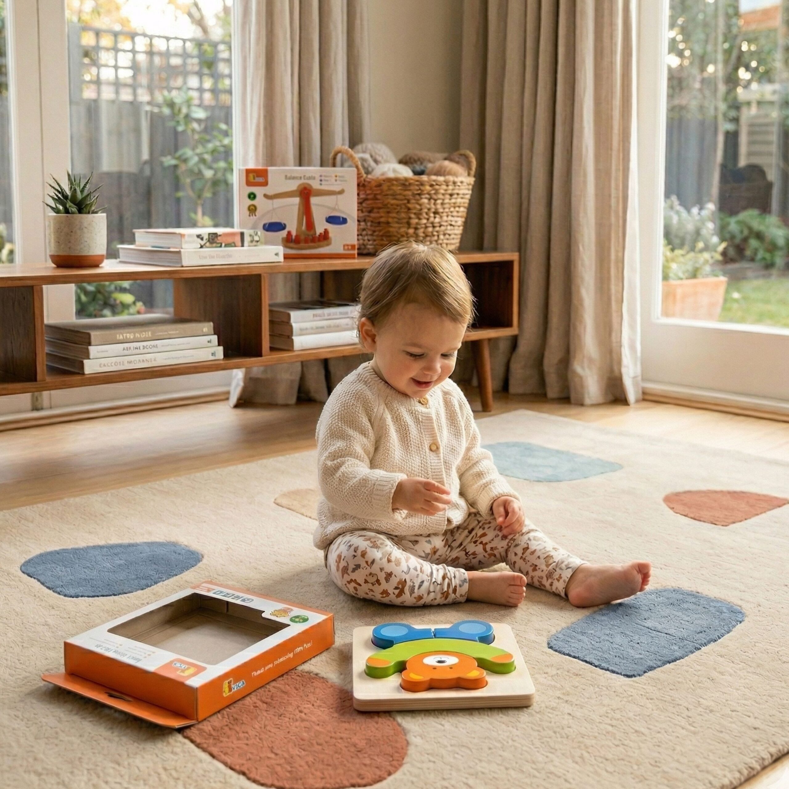 VIGA Baby's First Wooden Puzzle Teddy Bear - Slika 3
