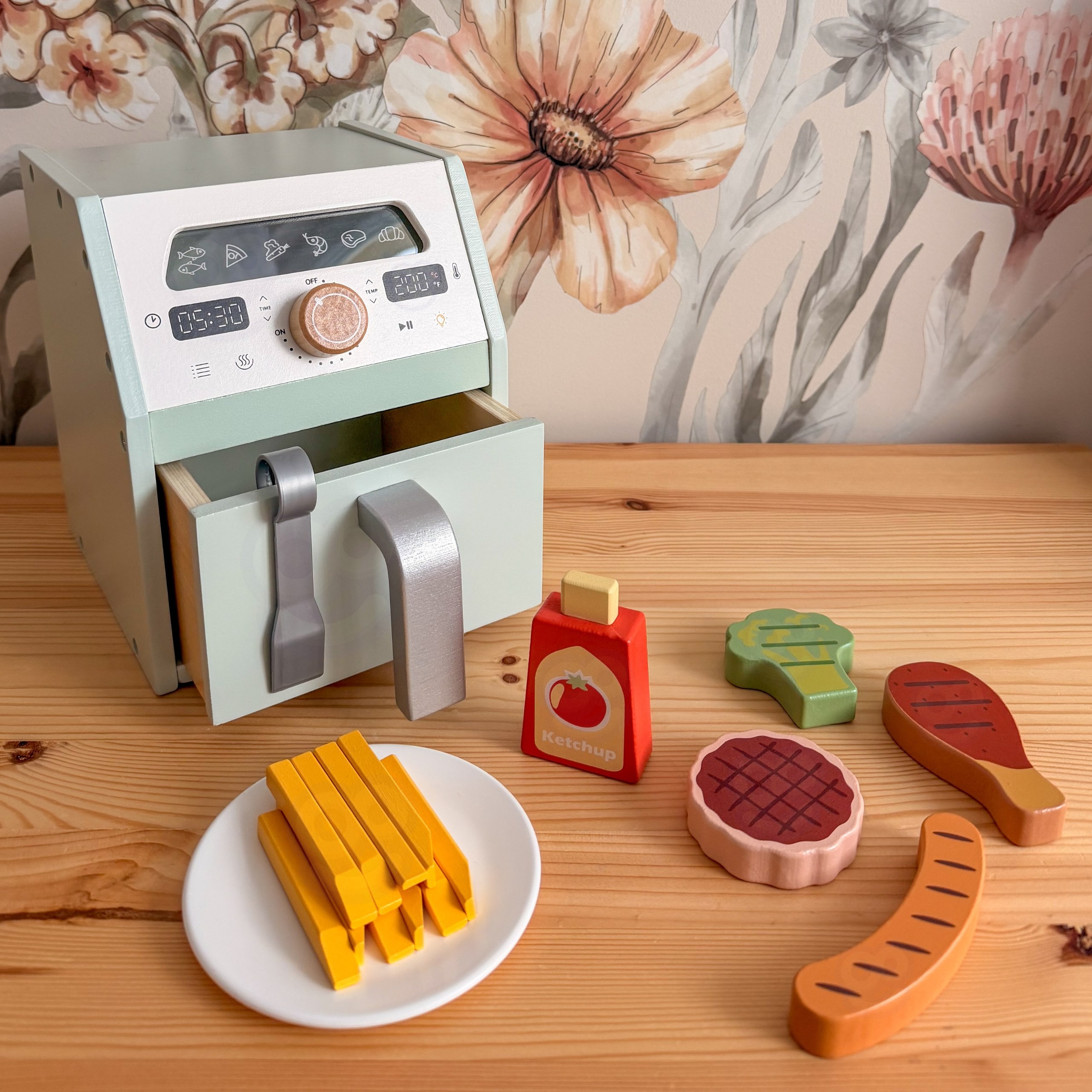 TOOKY TOY Wooden Air Fryer Air Fryer - Slika 3