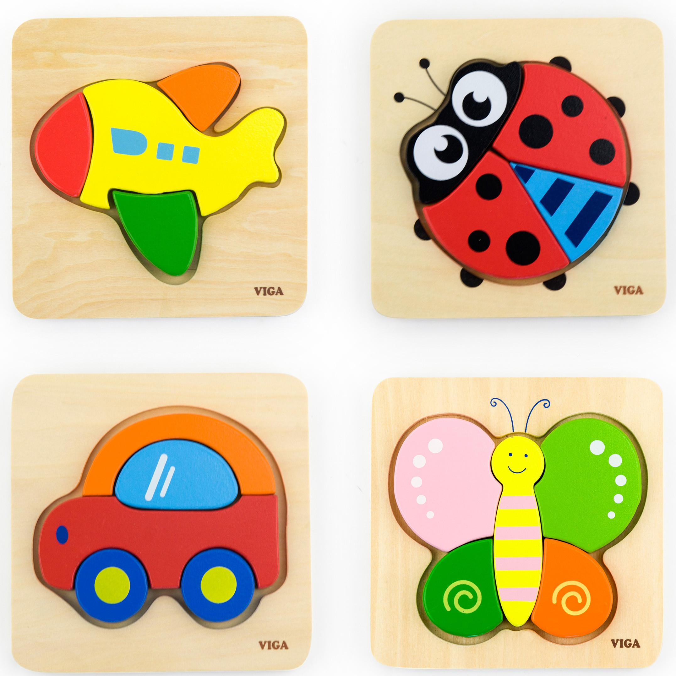 VIGA Baby's First Wooden Puzzle Teddy Bear - Slika 5