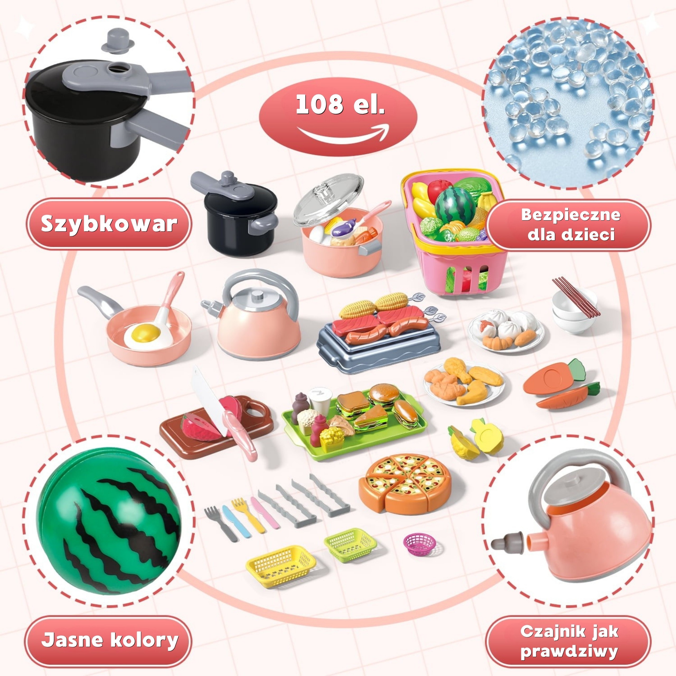 WOOPIE Kitchen Accessories Set Cooking Toy 108 pcs - Slika 3