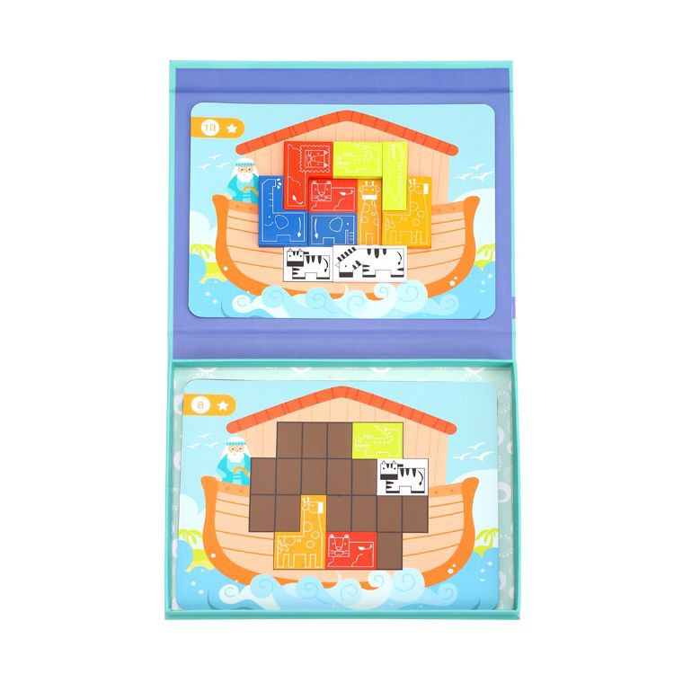 TOOKY TOY Magnetic Montessori Puzzle Logical Puzzle Tetris Noah's Ark 26 pcs. - Slika 2