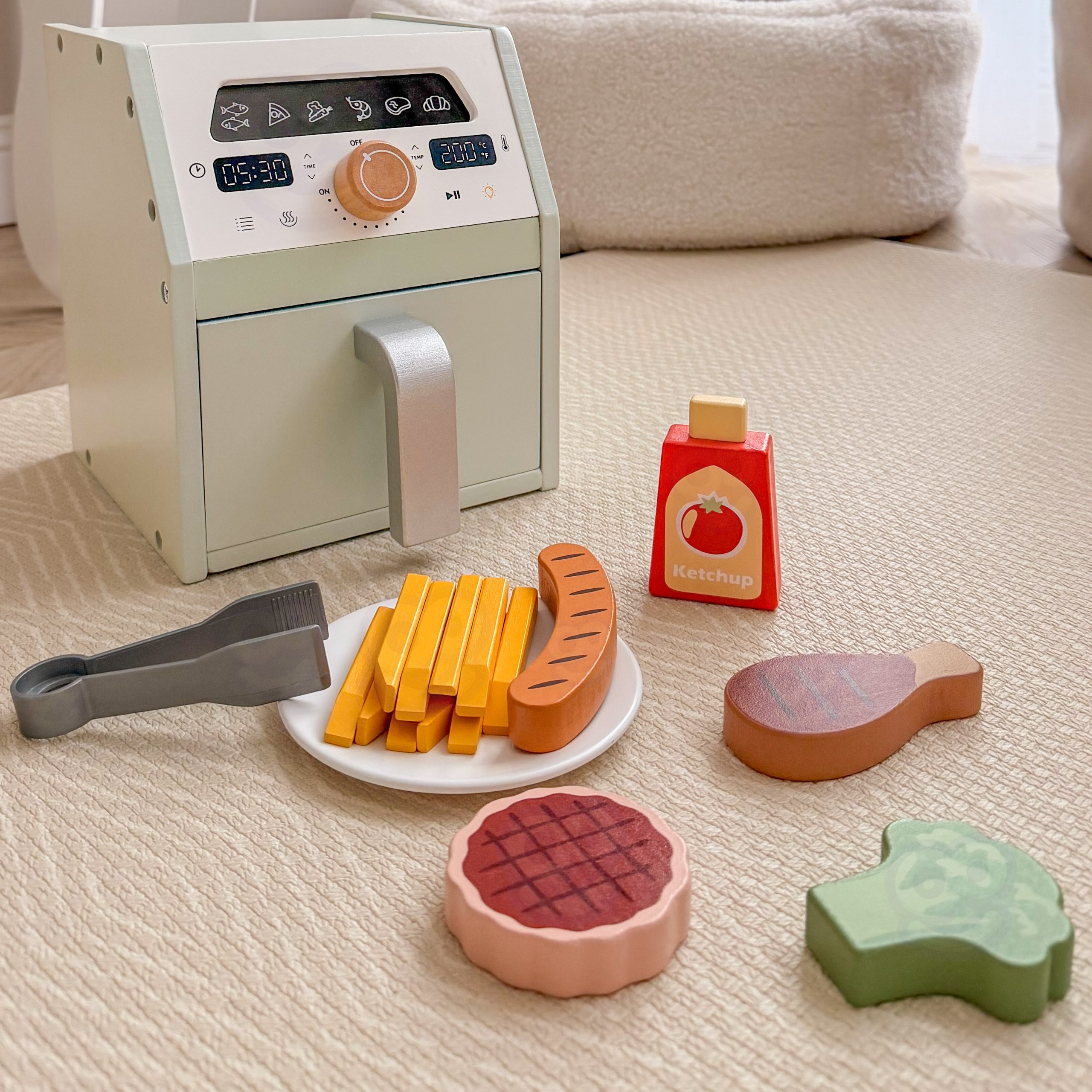 TOOKY TOY Wooden Air Fryer Air Fryer - Slika 6