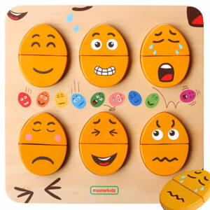 MASTERKIDZ drveni Eggs Emotion Learning ploča – What Humor? Montessori