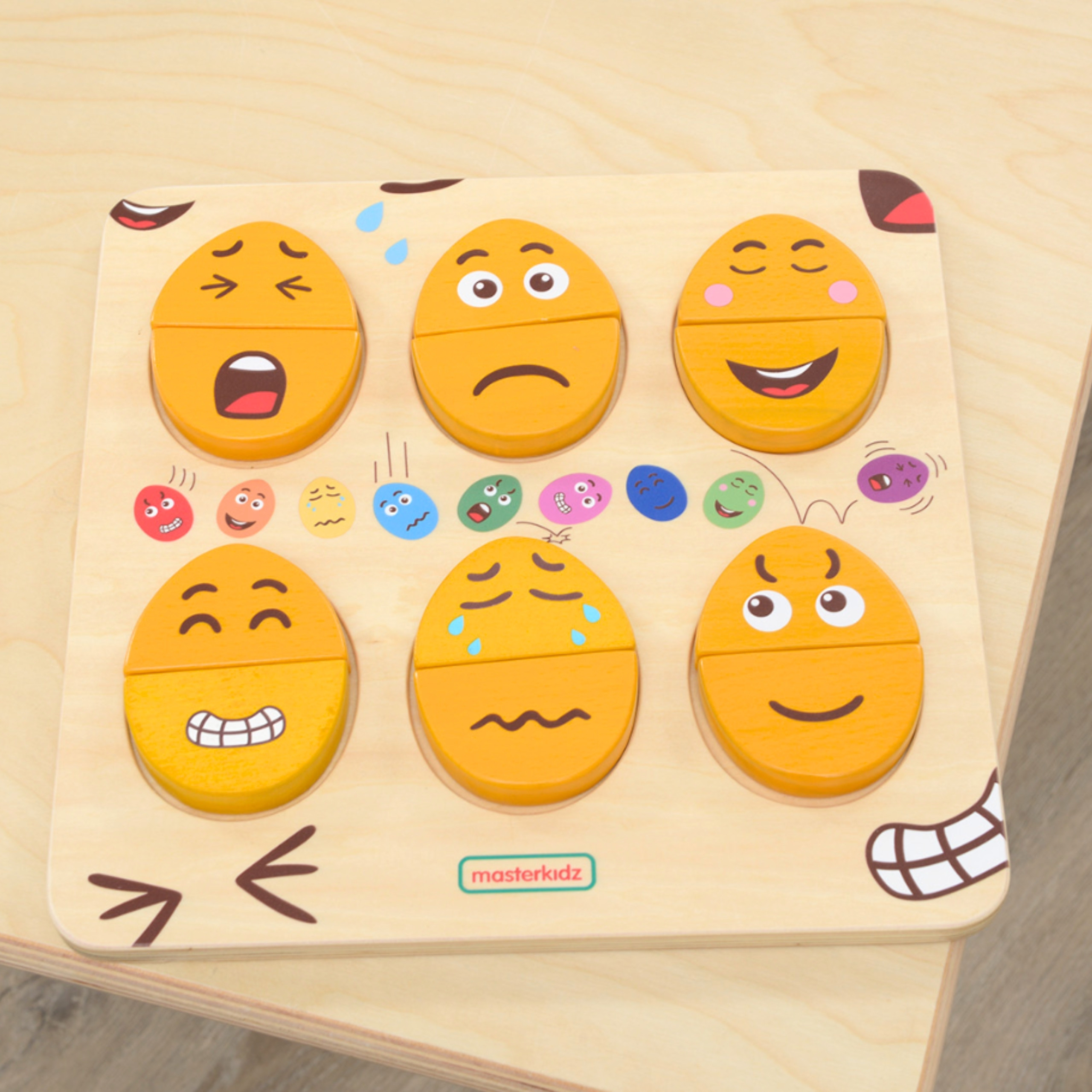 MASTERKIDZ drveni Eggs Emotion Learning ploča - What Humor? Montessori - Slika 3