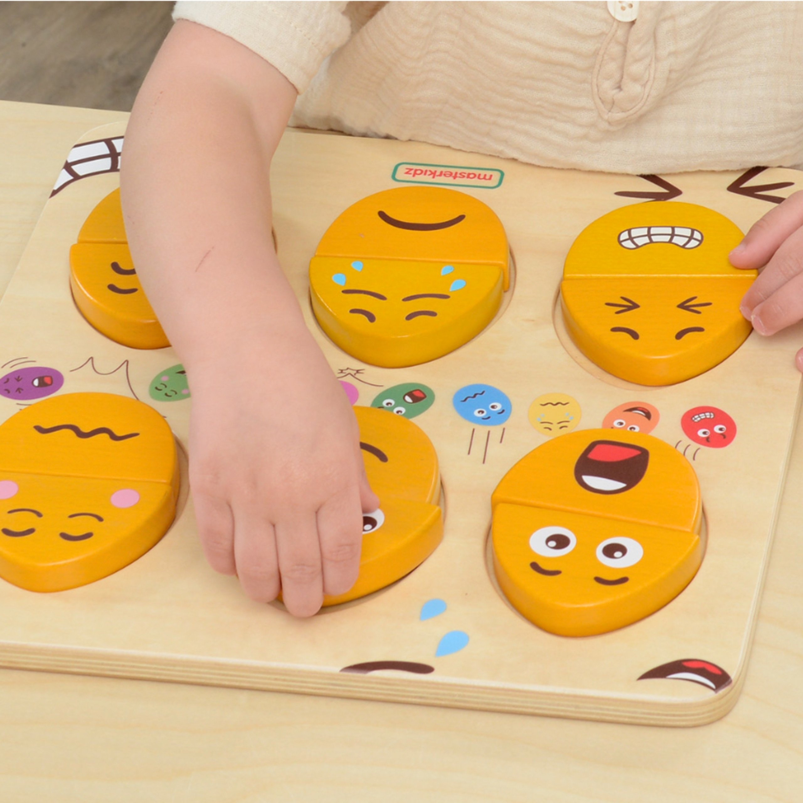 MASTERKIDZ drveni Eggs Emotion Learning ploča - What Humor? Montessori - Slika 5