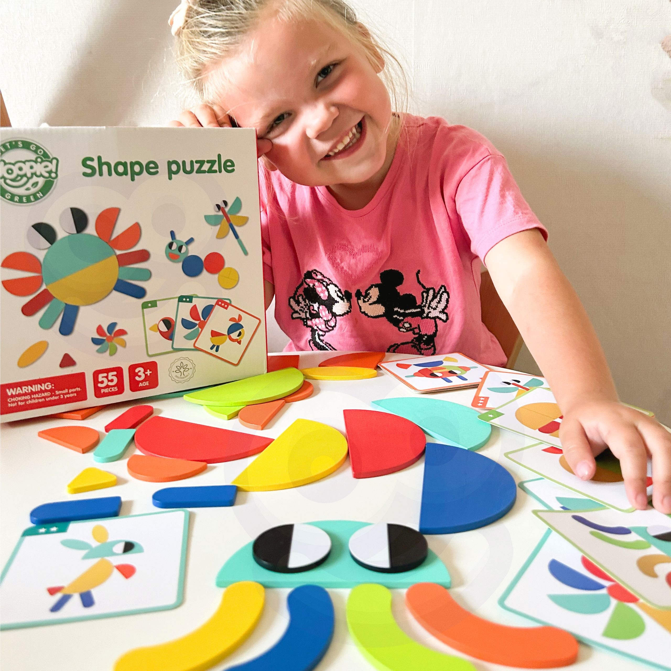 WOOPIE GREEN drveni Montessori puzzle 40 Patterns to Recreate 55 dijelova FSC Certified - Slika 6
