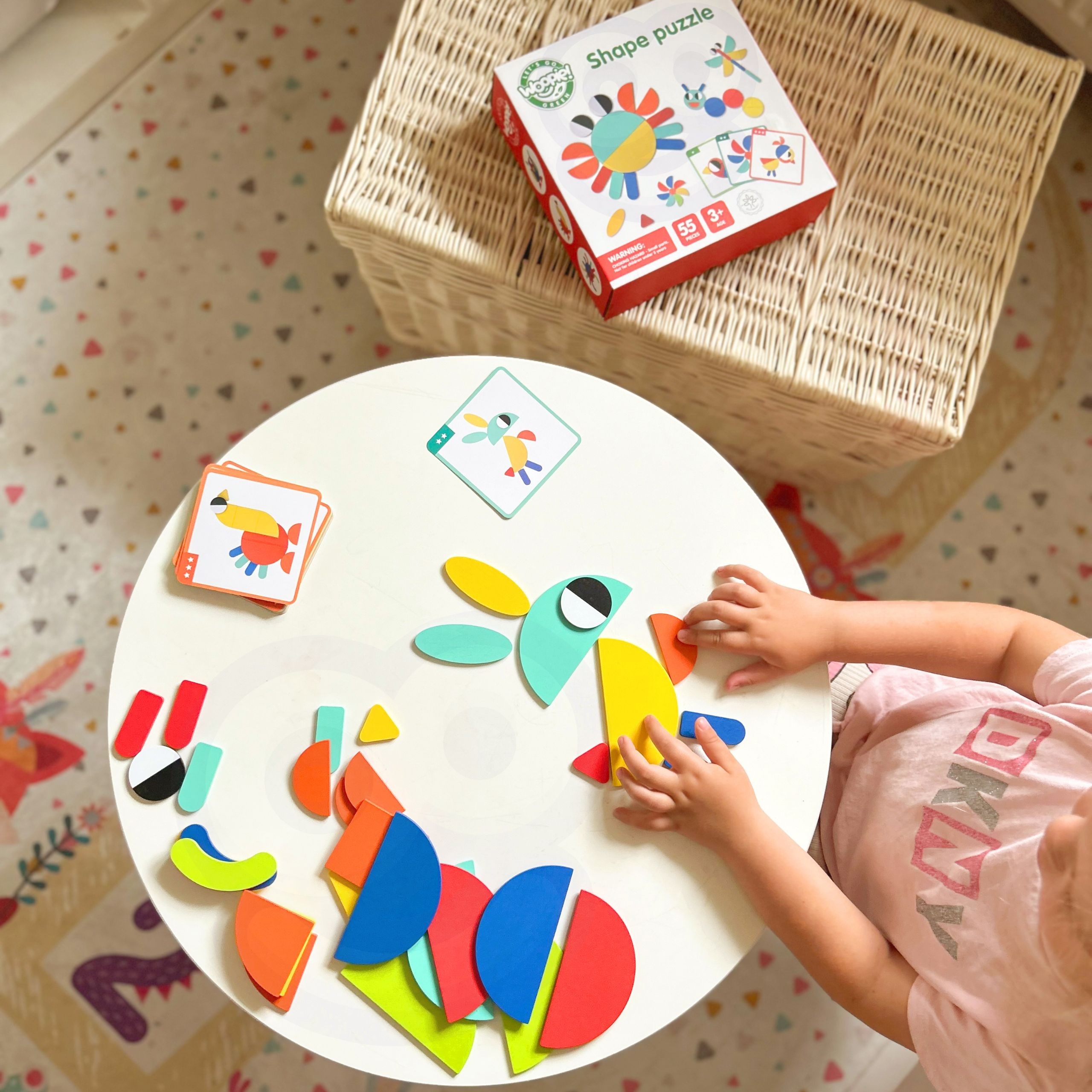 WOOPIE GREEN drveni Montessori puzzle 40 Patterns to Recreate 55 dijelova FSC Certified - Slika 7
